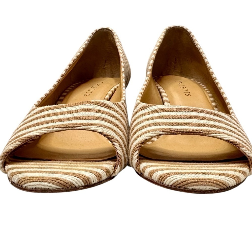 Talbots Royce Peep Toe Wedges Size 7M - Picture 3 of 9